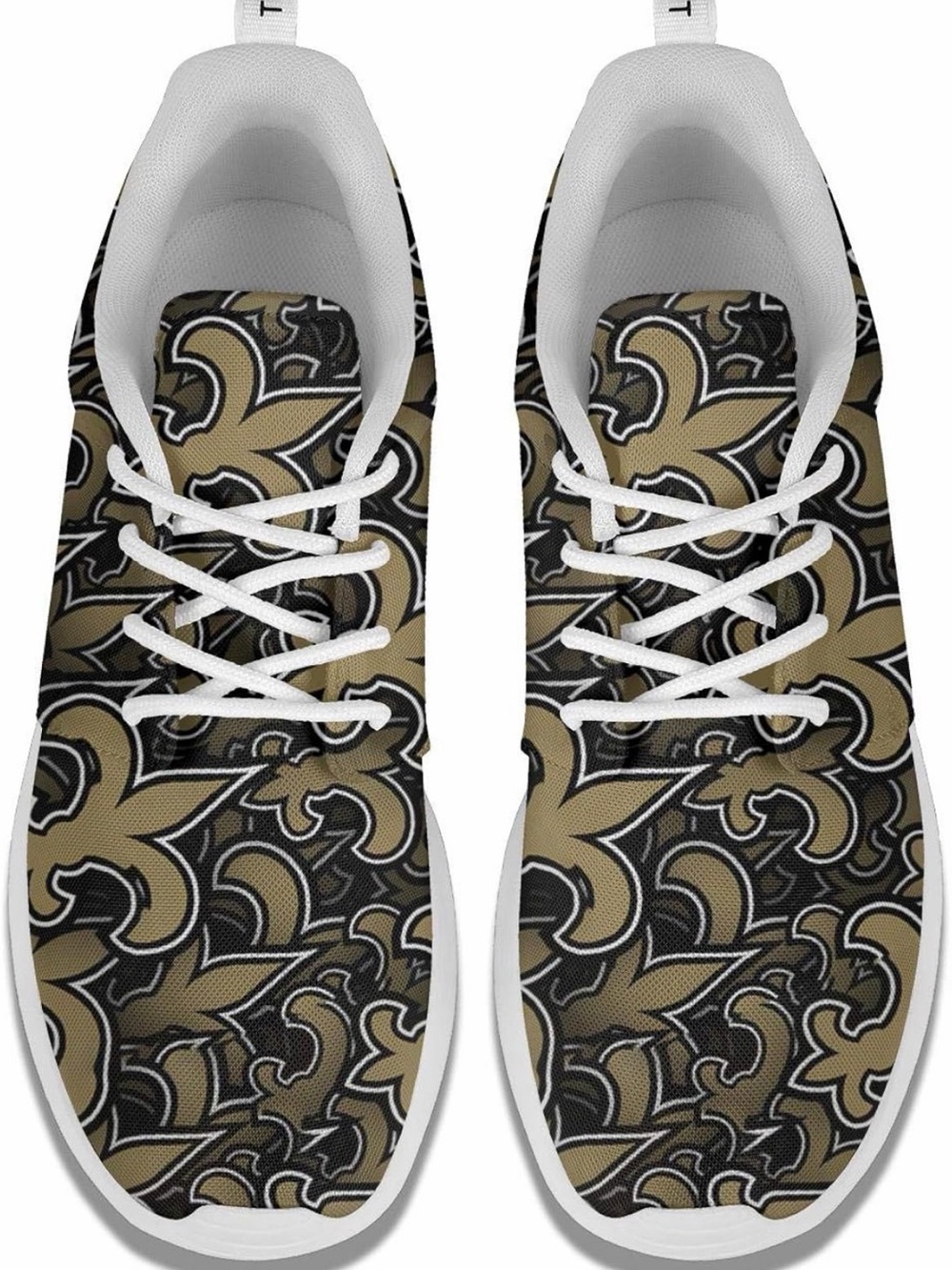 Women’s New Orleans Saints Canvas Lace-Up Sneakers Size 6.5